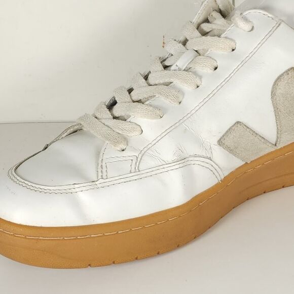 Veja Men\'s V-12 US 8 White Natural Leather Lace Up Low Top Sneakers Shoes main image 4